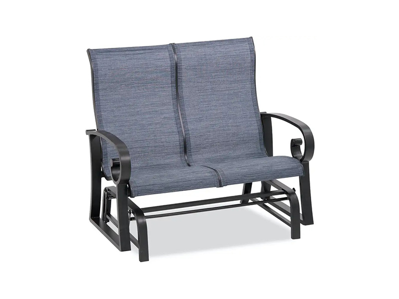 Aliante per divanetto a due posti con imbracatura per patio in alluminio Solstice