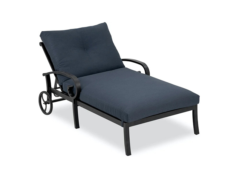 Solstice Alluminio con Cuscini Chaise Lounge Doppia