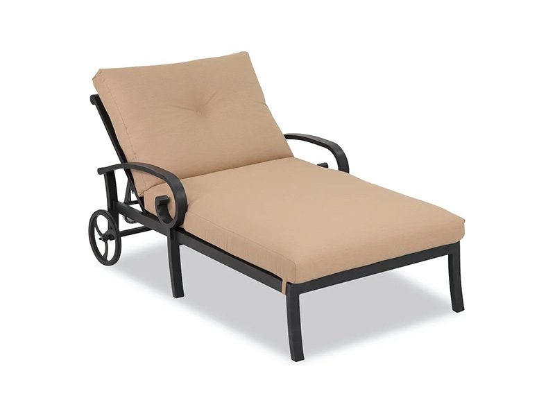 Solstice Alluminio con Cuscini Chaise Lounge Doppia