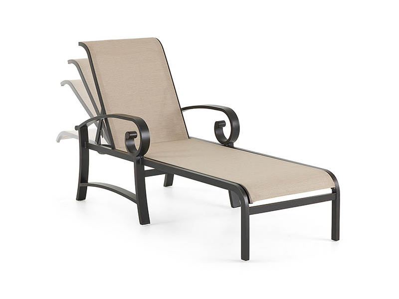 Solstice in alluminio con chaise longue Sling da patio