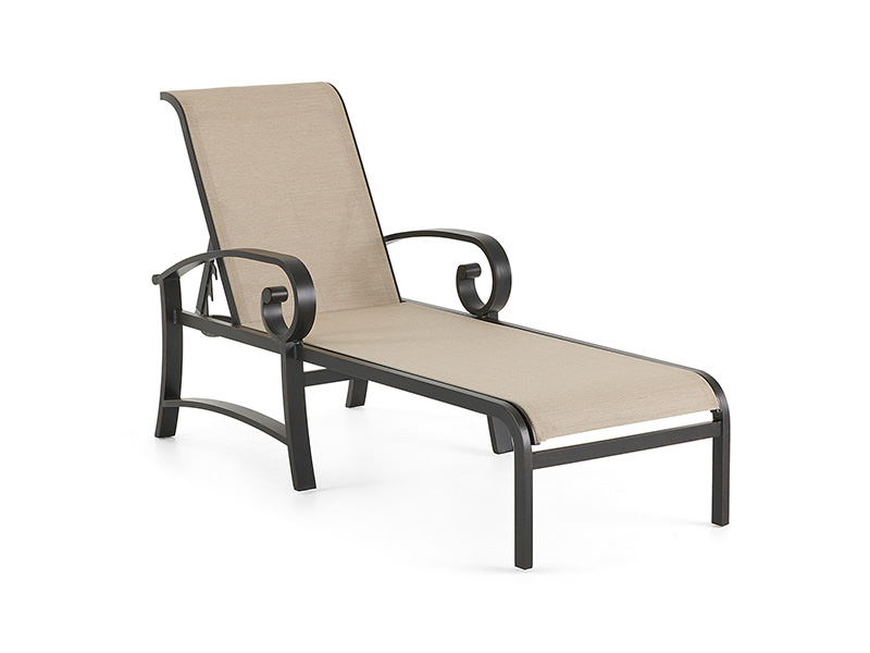 Solstice in alluminio con chaise longue Sling da patio