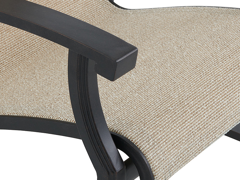 Sedia da pranzo realizzata a mano con struttura in alluminio color bronzo invecchiato