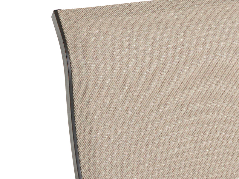 Sedia da pranzo Solstice in alluminio bronzo invecchiato con fionda